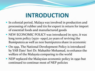 National Development Policy Malaysia