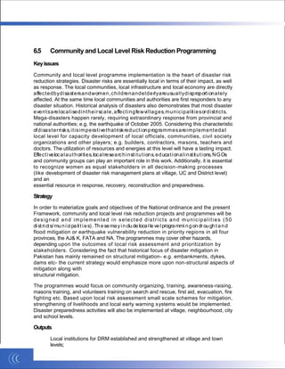 National disaster risk management framework pakistan. south asia | PDF