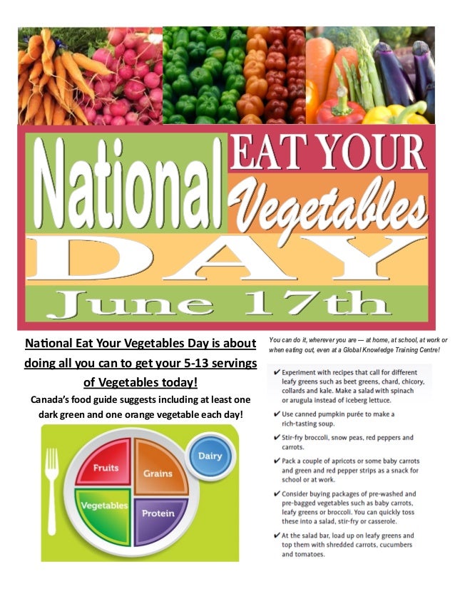 National Eat Your Vegetables Day Poster