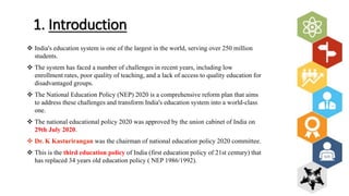 National Education Policy in india 2020 | PPTX