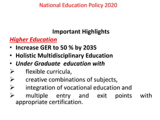 National education policy 2020 | PPTX