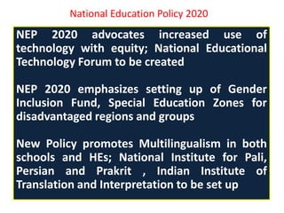 National education policy 2020 | PPTX