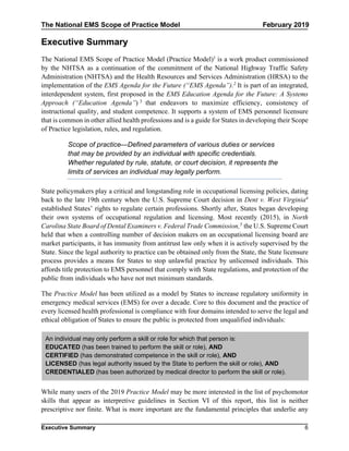 Example Ems Scope National ems scope_of_practice_model_2019 | PDF