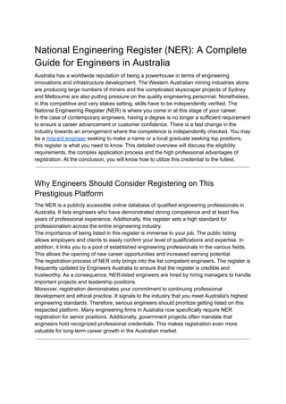 National Engineering Register Logo National Engineering Register (NER) Guide – Registration Process ...