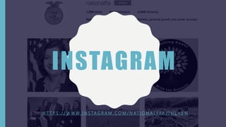 INSTAGRAM
H T T P S : / / W W W. I N S TA G R A M . C O M / N AT I O N A L F FA / ? H L = E N
 