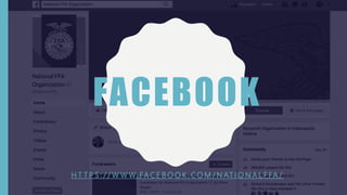 FACEBOOK
H T T P S : / / W W W. FA C E B O O K . C O M / N AT I O N A L F FA /
 