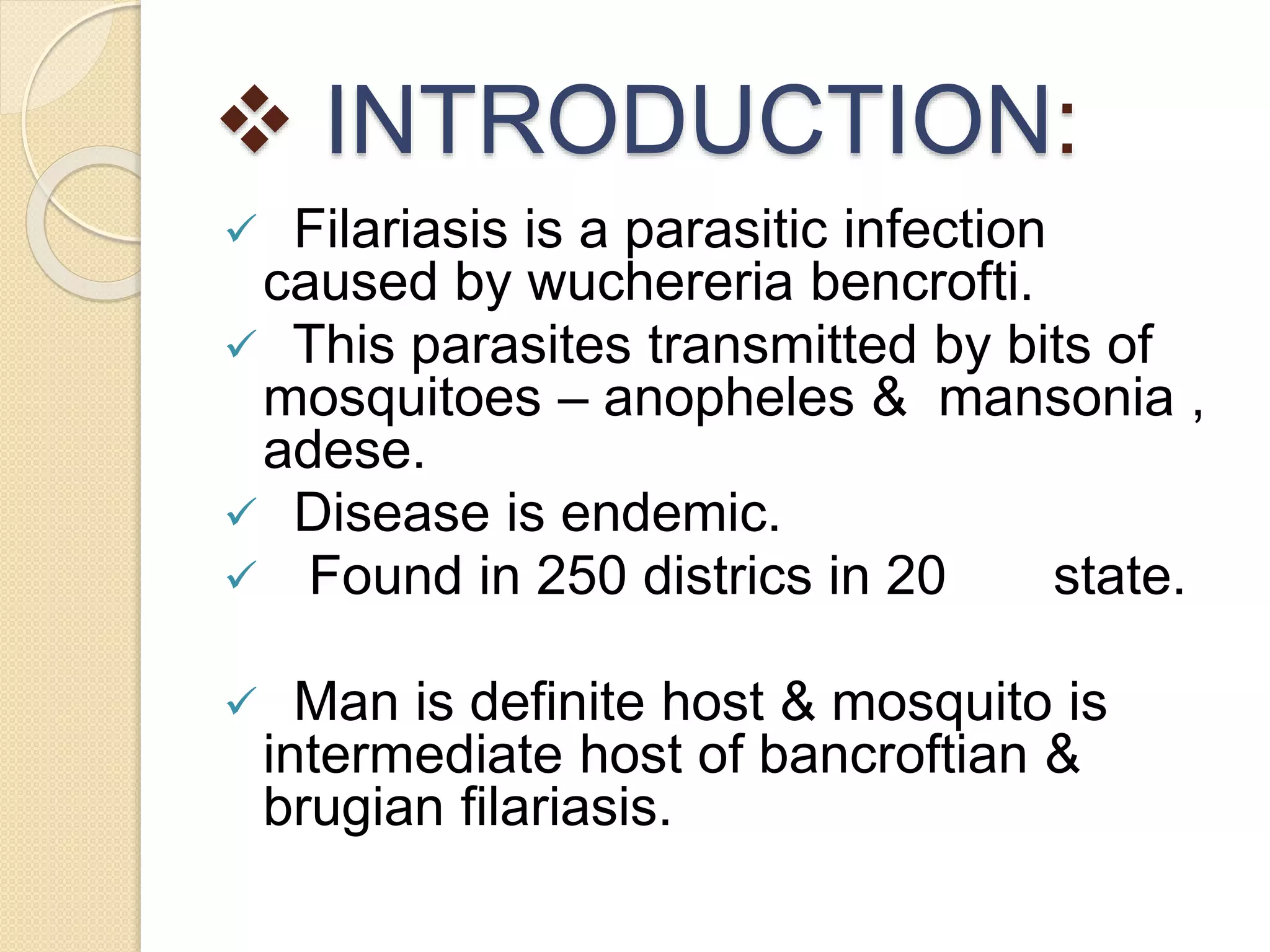 National filaria control programme | PPT