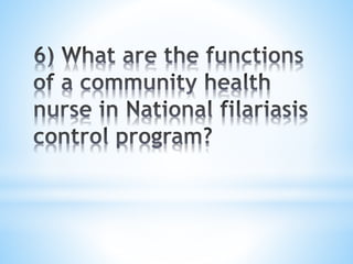 National filarial control programme