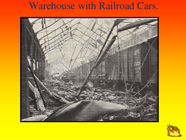 Warehouse with Railroad Cars.
 