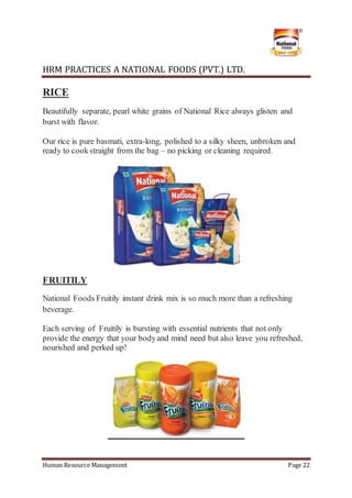 National foods pakistan report | DOCX