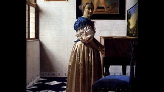VERMEER, Johannes
Lady Standing at a Virginal (detail)
c. 1670
Oil on canvas, 51,7 x 45,2 cm
National Gallery, London
 