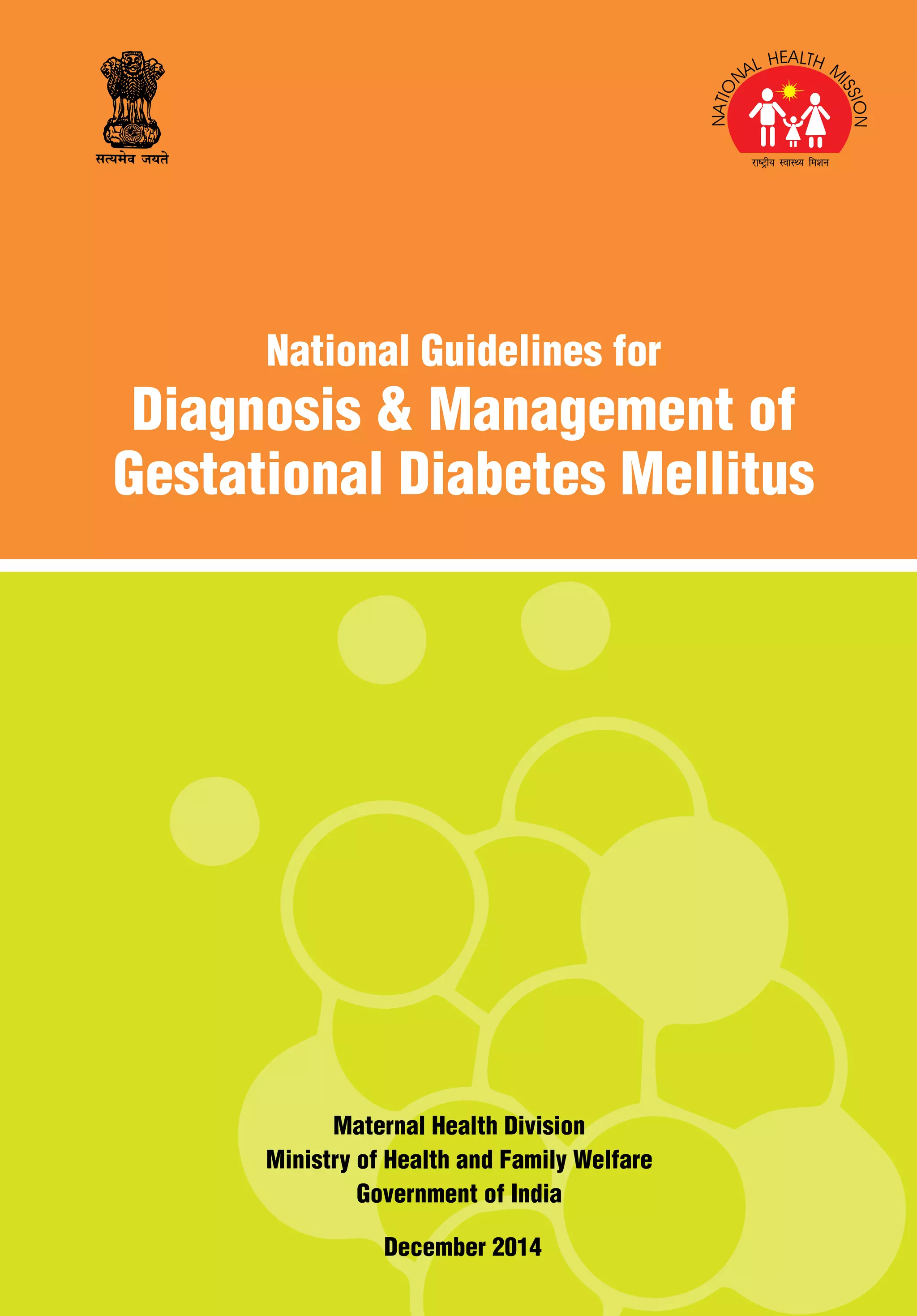 National Guidelines for Diagnosis & Management of Gestational Diabetes ...