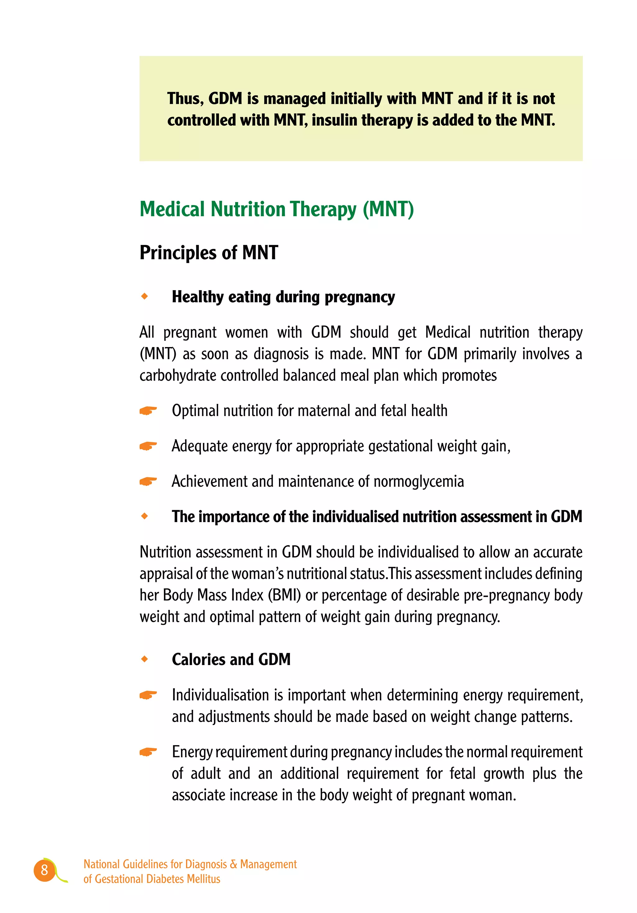 National Guidelines for Diagnosis & Management of Gestational Diabetes ...
