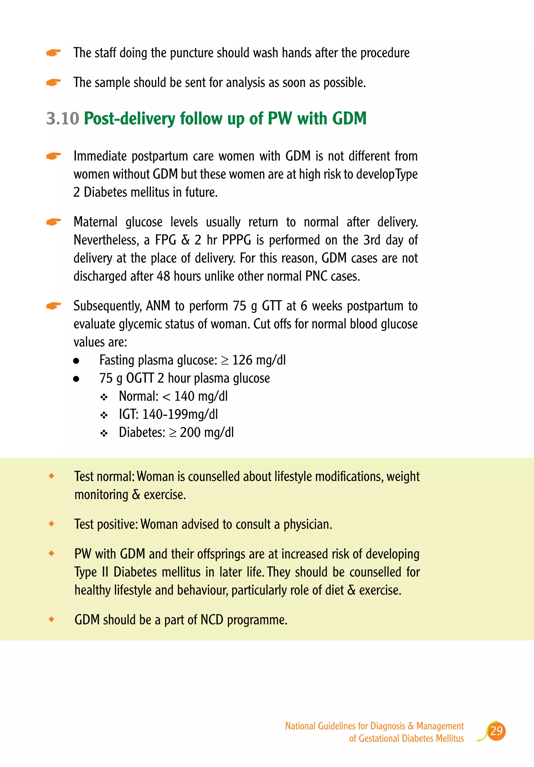 National Guidelines for Diagnosis & Management of Gestational Diabetes ...