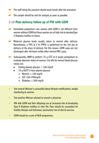 National Guidelines for Diagnosis & Management of Gestational Diabetes ...