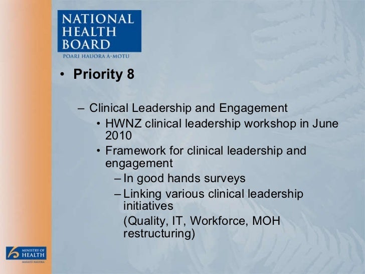 National Health Board Priorities and Directions