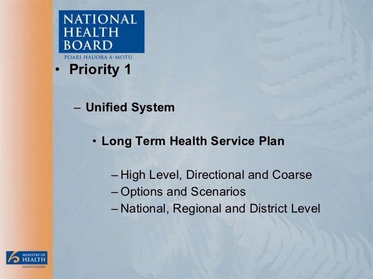 National Health Board Priorities and Directions