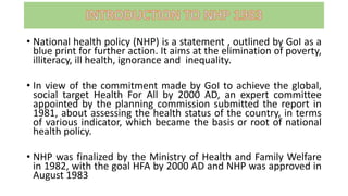 National Health Policy of 1983, 2002 and 2017 | PPTX