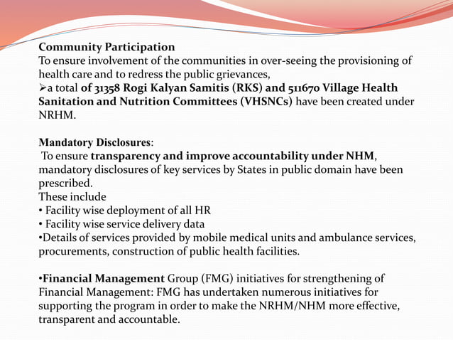National health mission | PPTX