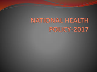 National health policy | PPTX