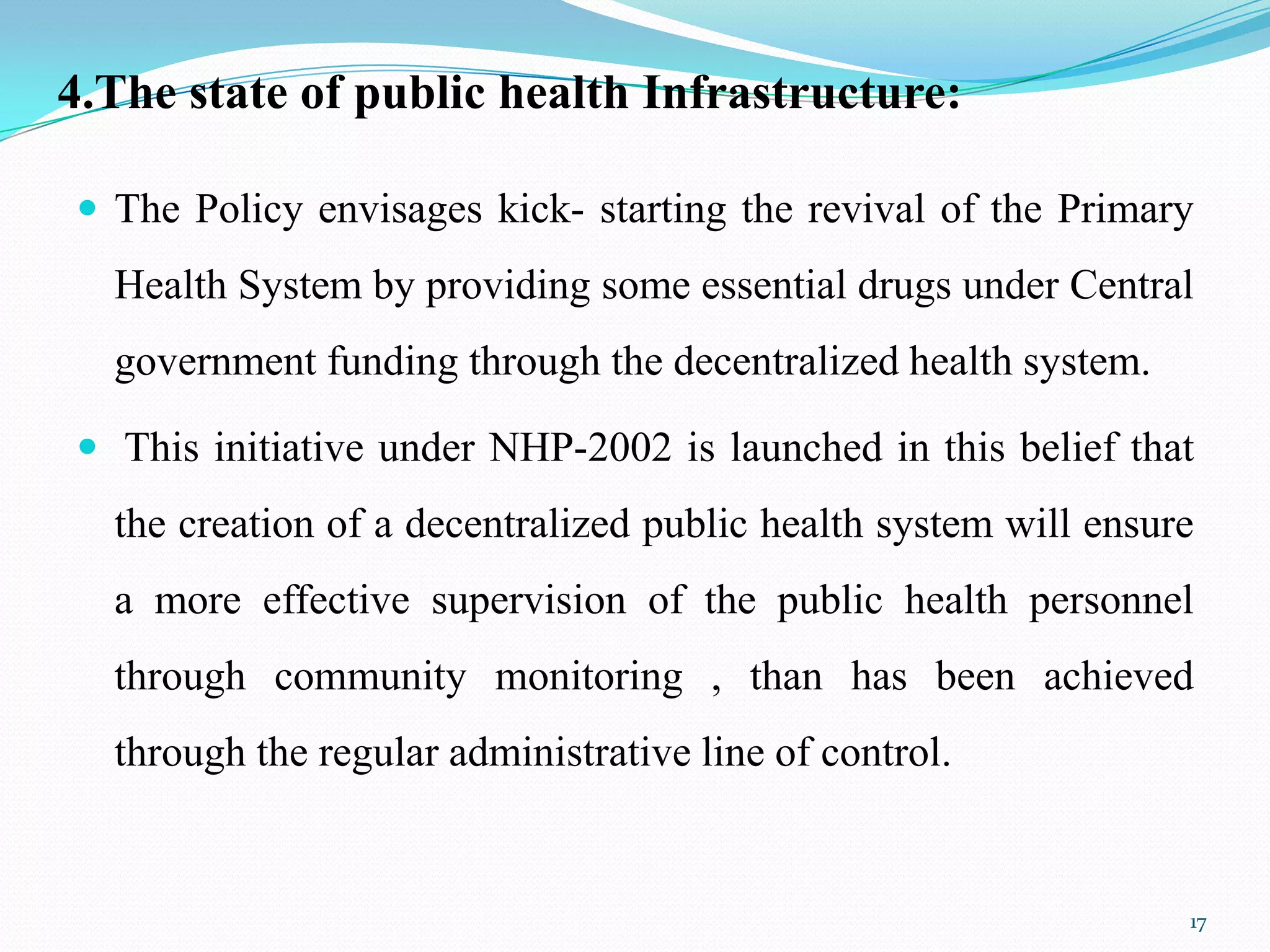 OBJECTIVES OF NATIONAL HEALTH POLICY 2002 visual data 7