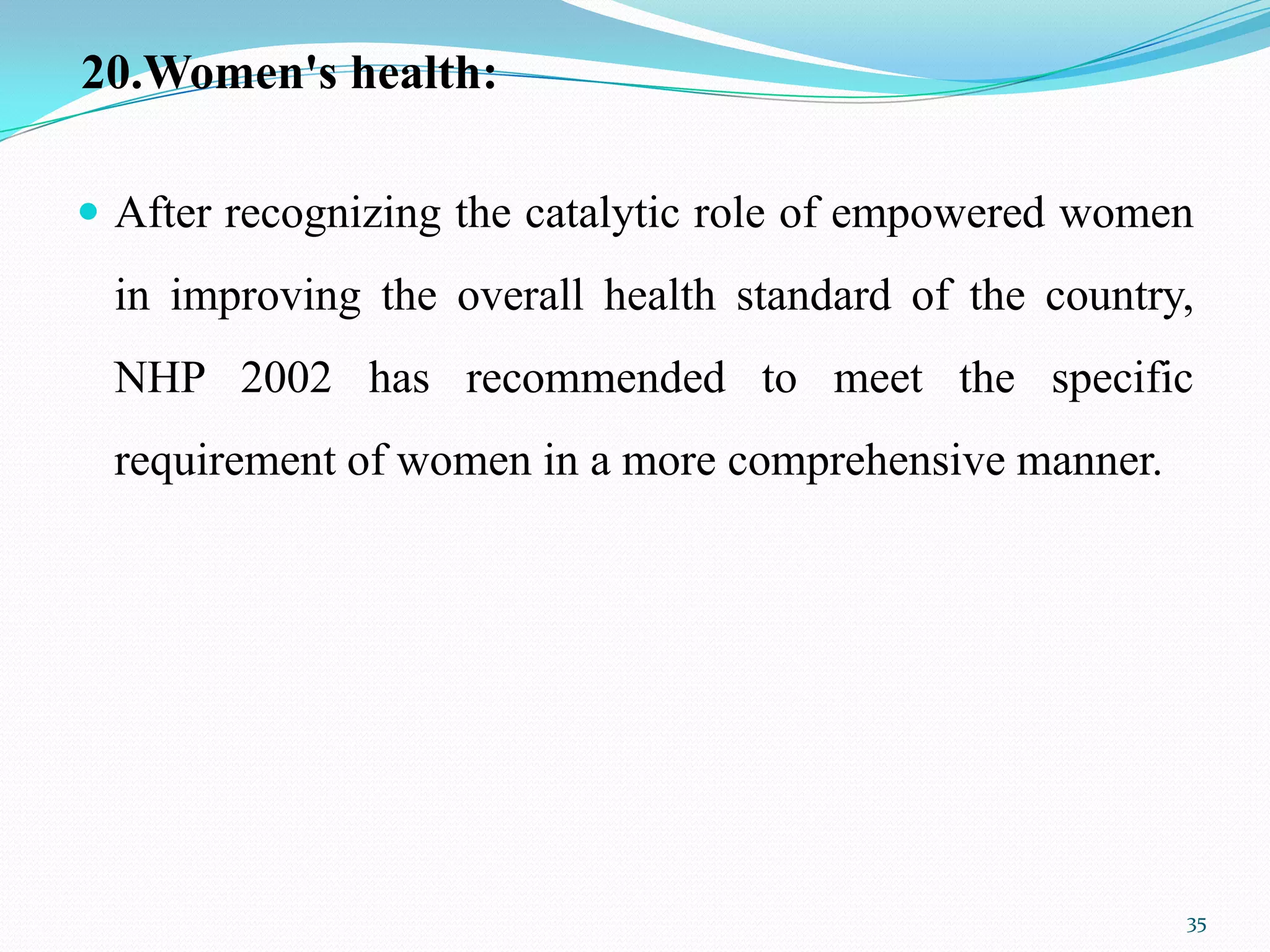 NATIONAL HEALTH POLICY 2002 visual data 8