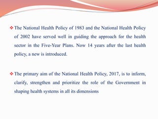 National health policy 2017 | PPTX