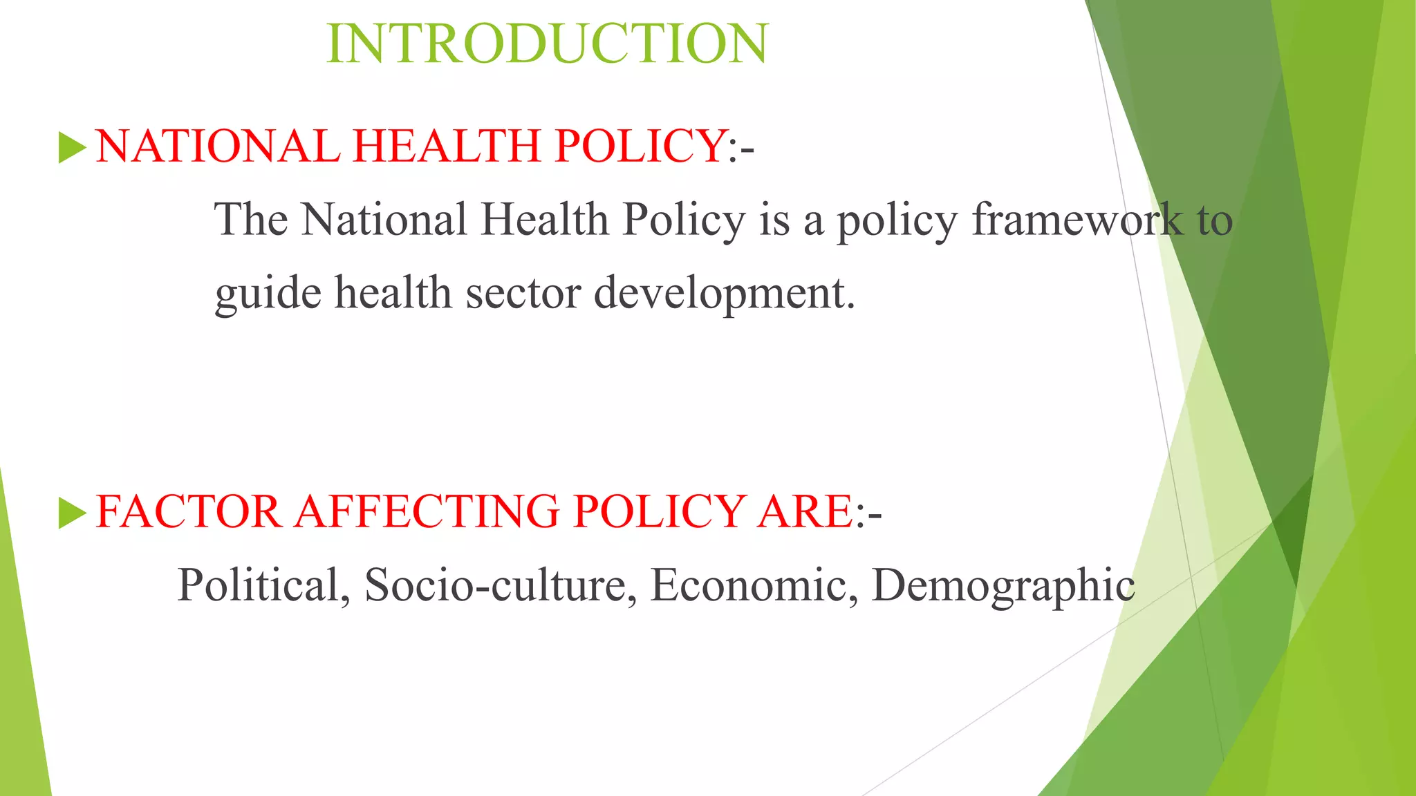 National Health Policy (Nepal) | PPTX