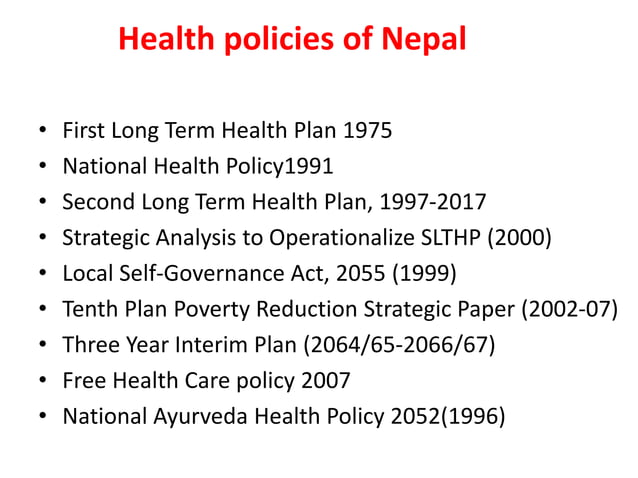 National health policy & plan process in nepal | PPTX