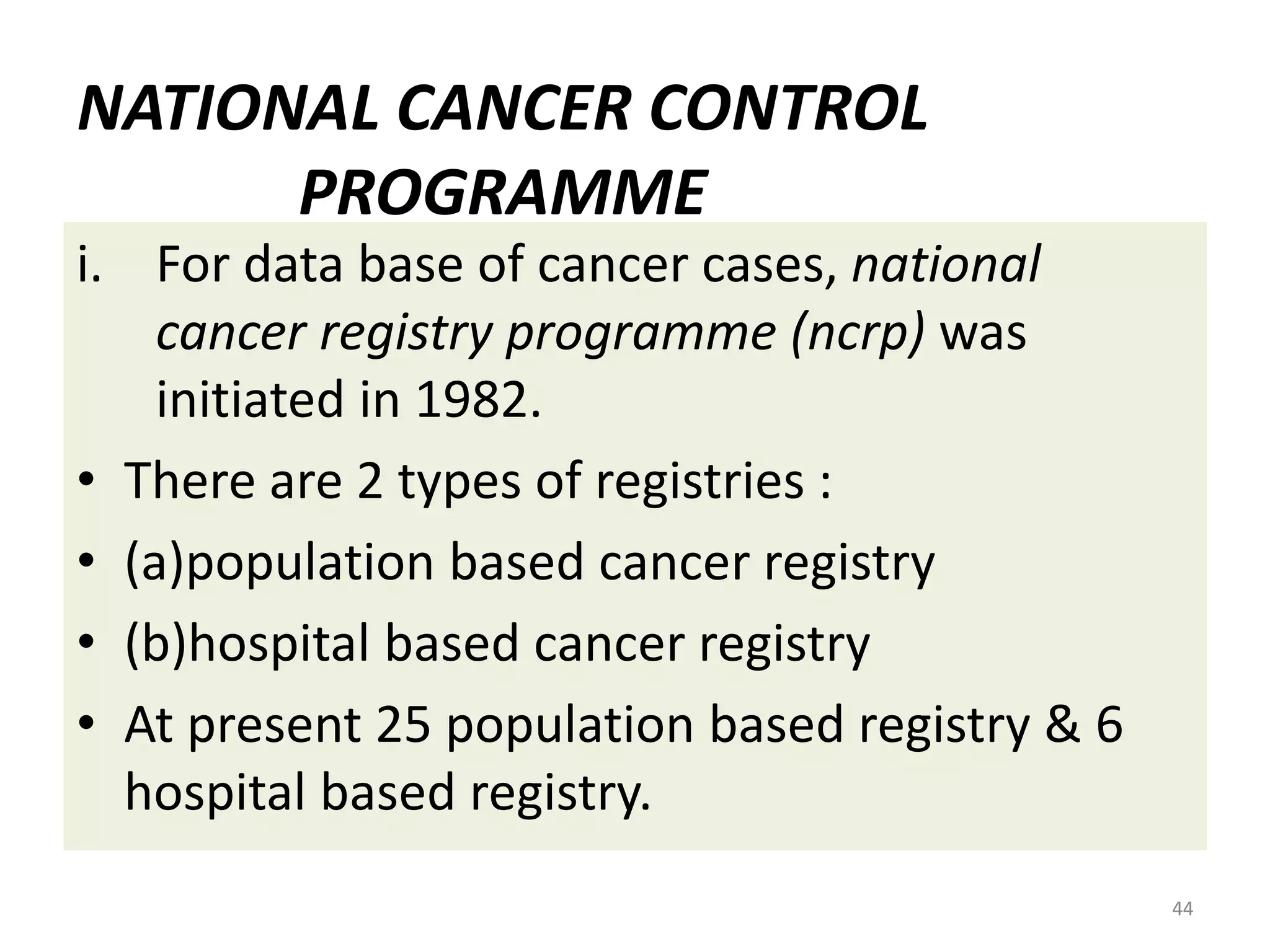 National health programes for non communicable disease | PPTX