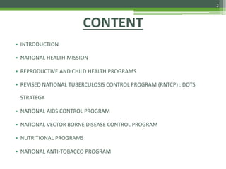 National health programs of India | PPTX