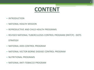 National health programs of India