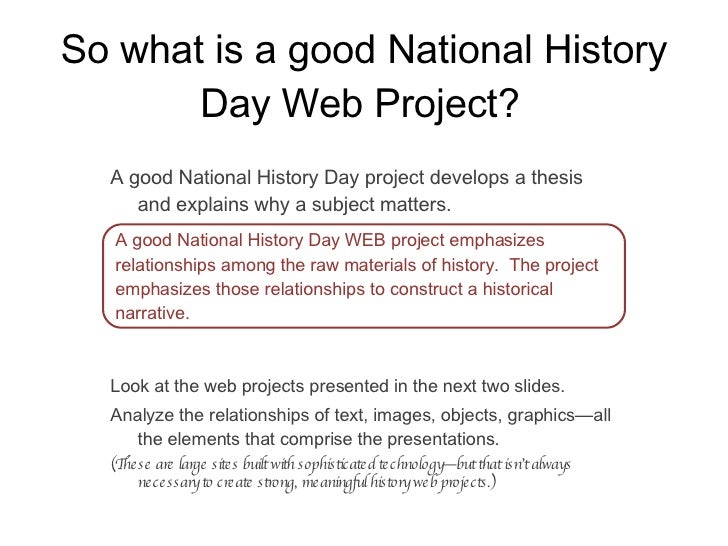 nhd-ca | Toolkit: Writing Thesis Statements what is a thesis statement for nhd