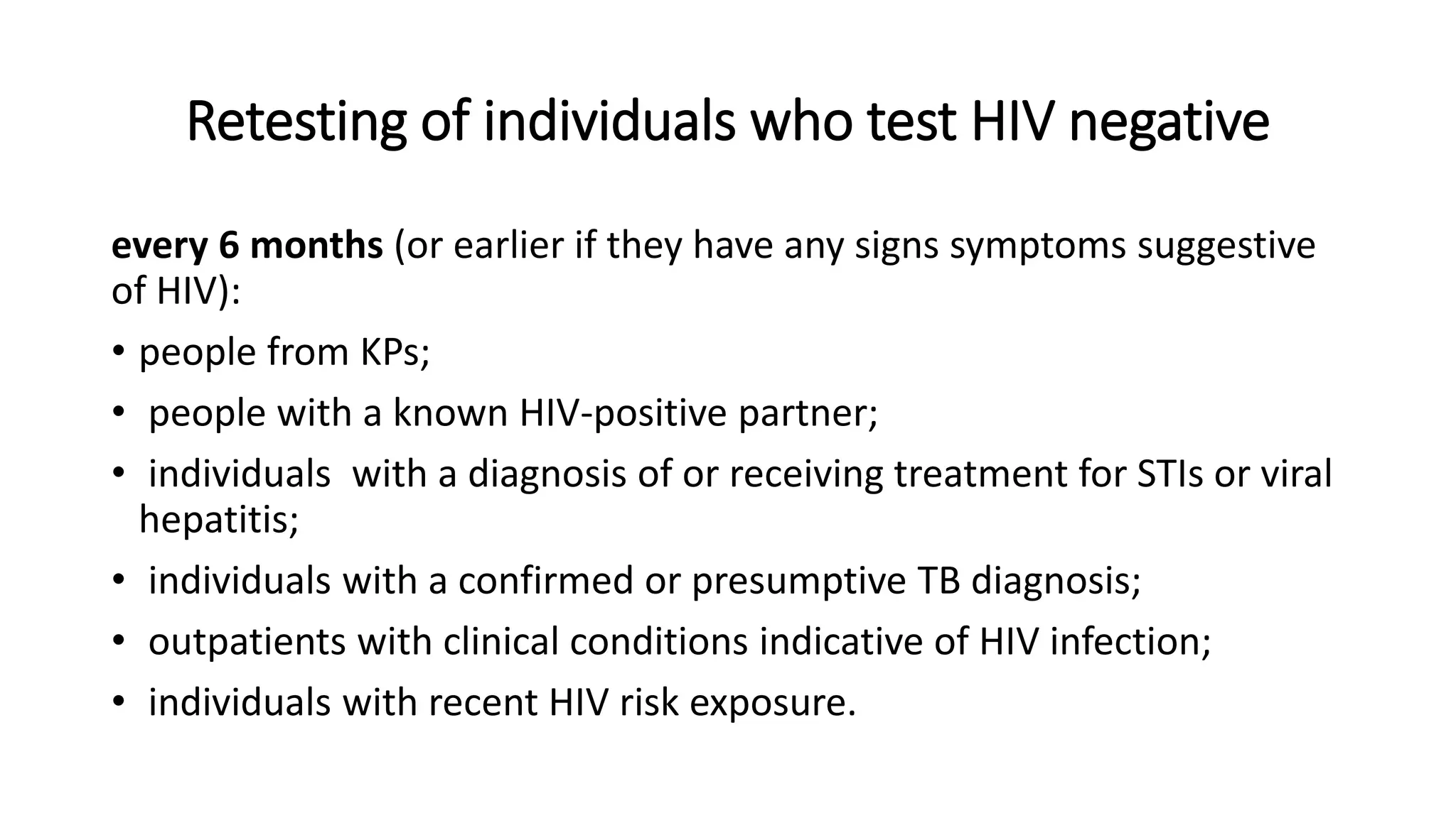 National HIV testing and treatment guidelines PPT
