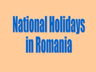 National Holidays in Romania 
