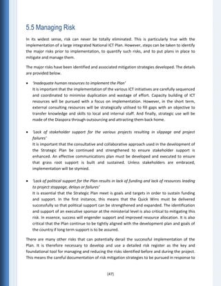 Ict Project Risks National ict policy and strategy 2013 2018 | PDF
