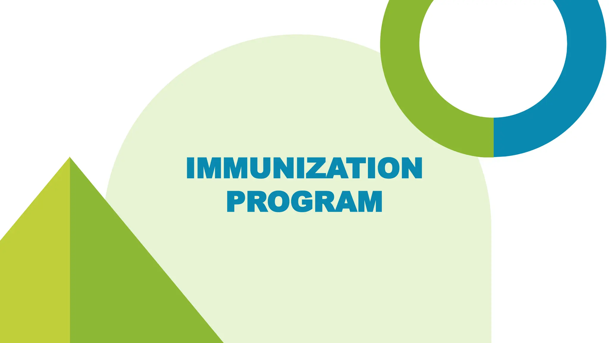 IMMUNIZATION
PROGRAM
 