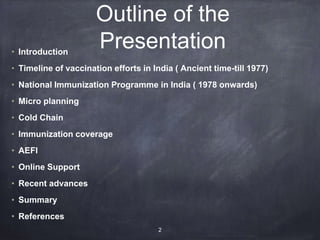 Evolution of Immunization Programme in India with recent update | PPTX