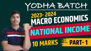 NATIONAL
INCOME
XII ECONOMICS
2023- 2024
MACRO
ECONOMICS
 