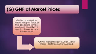 Gnp Using Income Approach Problem National income concepts ppt | PDF