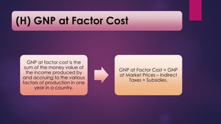 Gnp Using Income Approach Problem National income concepts ppt | PDF