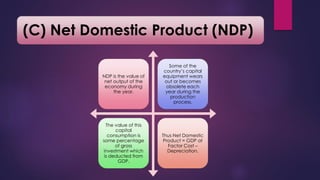 Ndp Gdp National income concepts ppt | PDF