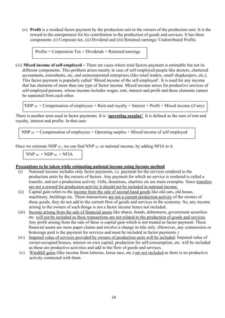 Ndp Examples National income important notes | PDF