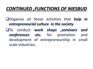 National institute for entrepreneurship and small           business development