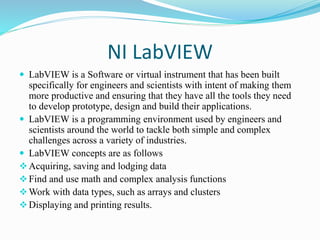 National instruments for Academics: labview multisim & elsvi | PPT