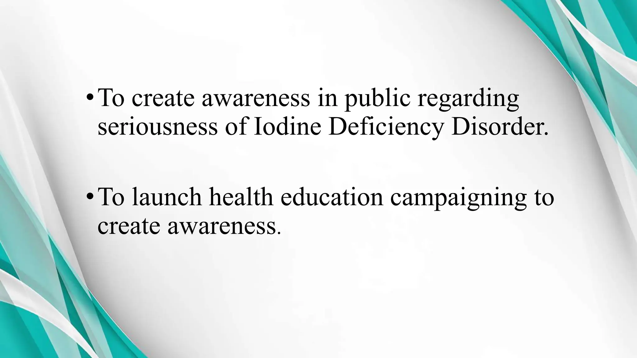 National iodine deficiency disorder control program | PPTX | Thyroid ...