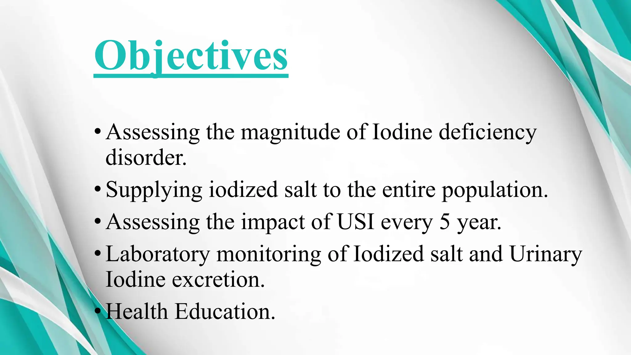National iodine deficiency disorder control program | PPTX