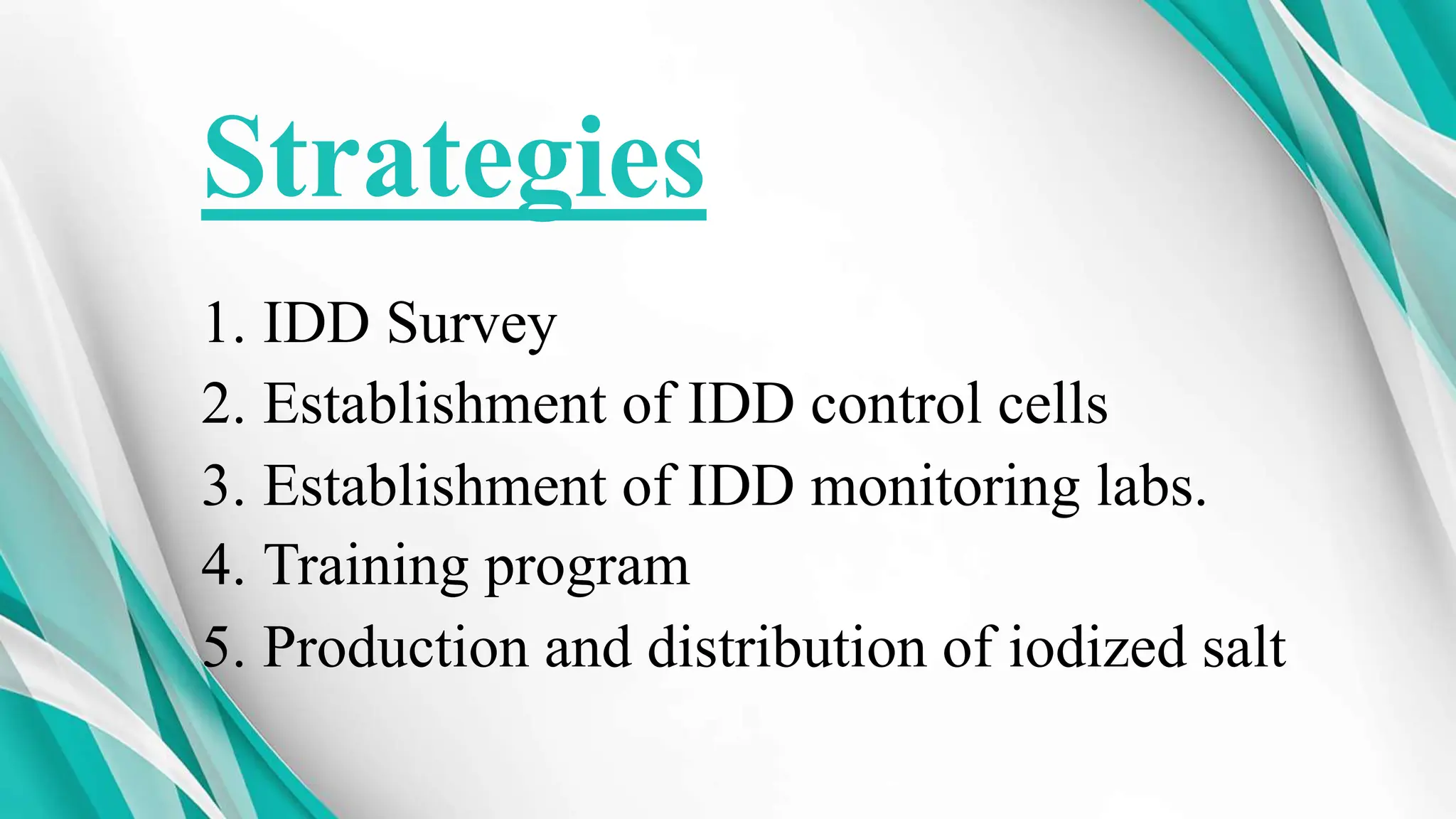 National iodine deficiency disorder control program | PPTX | Thyroid ...