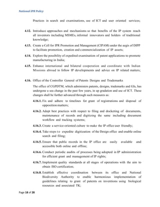 National IPR Policy India | PDF