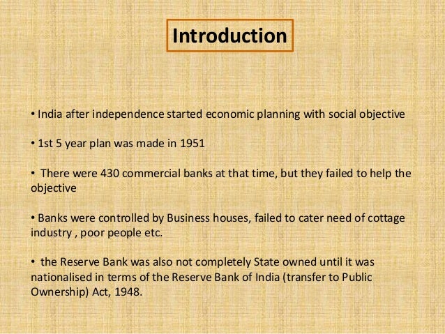Nationalisation Of Banks In India